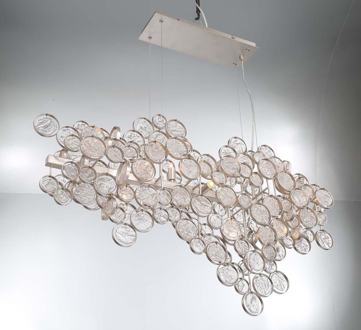 Mirella Trento Clustered Glass Linear Chandelier - Camilalamps - CAARHWS - 2562004