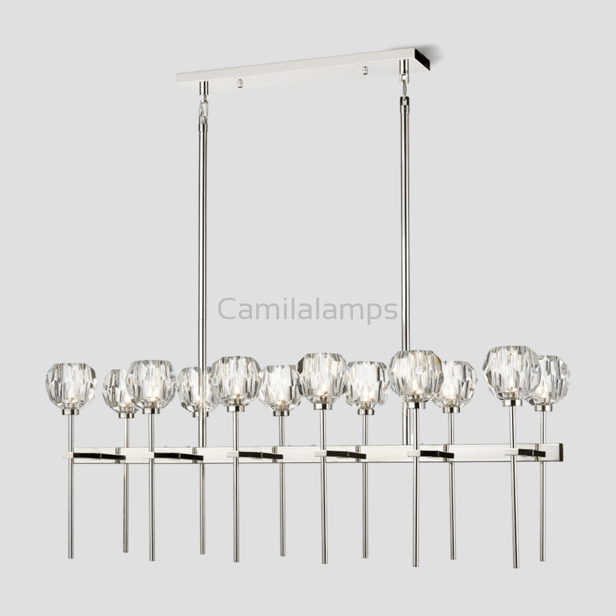 Mitchell Clear Glass Linear Chandelier - Camilalamps - CA - LI2024 - C5823