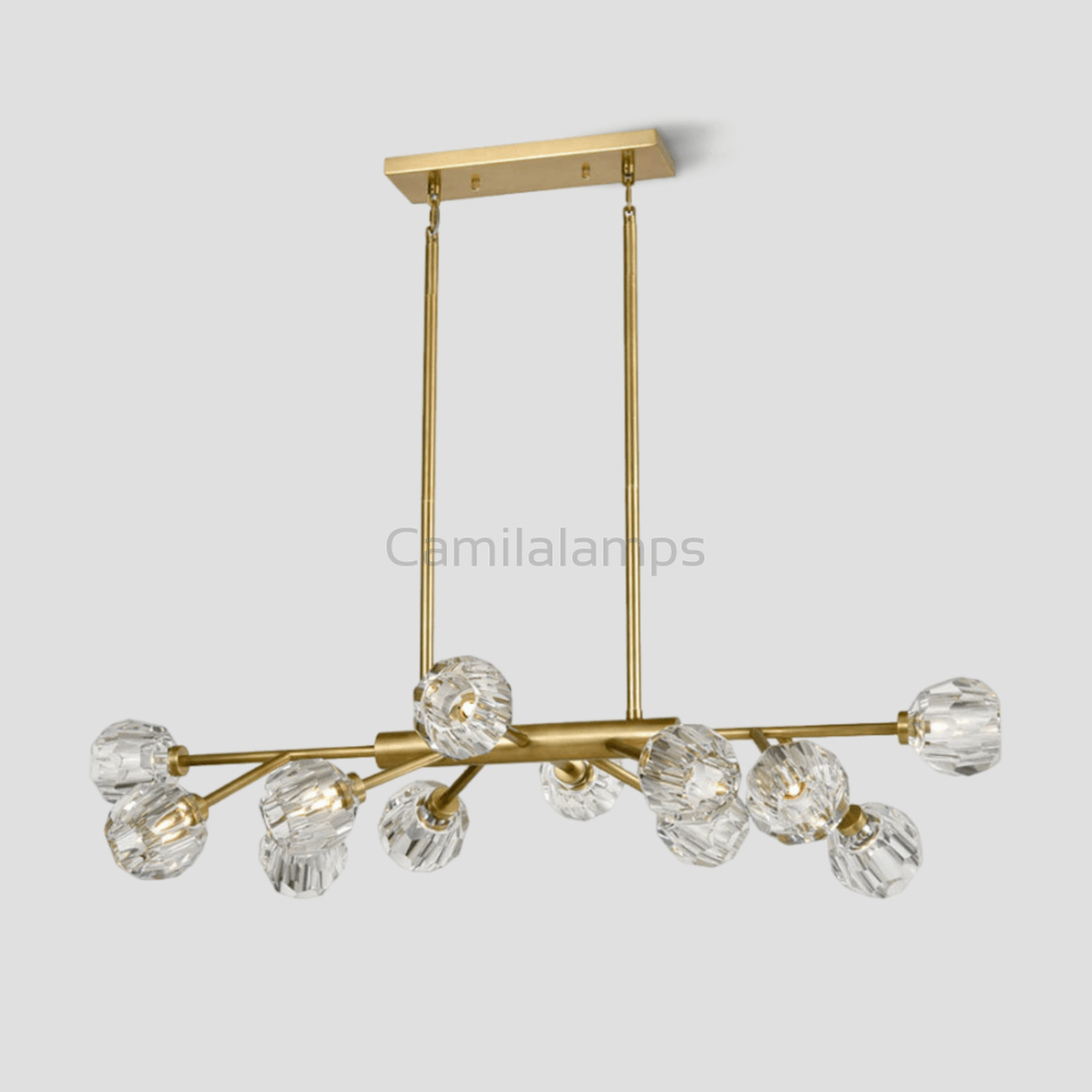 Mitchell Clear Glass Linear Chandelier - Camilalamps - Ca-1LI2024-1C5824