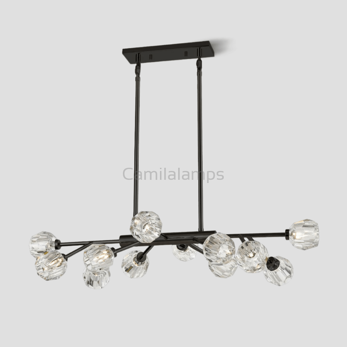 Mitchell Clear Glass Linear Chandelier - Camilalamps - CA - LI2024 - C5825
