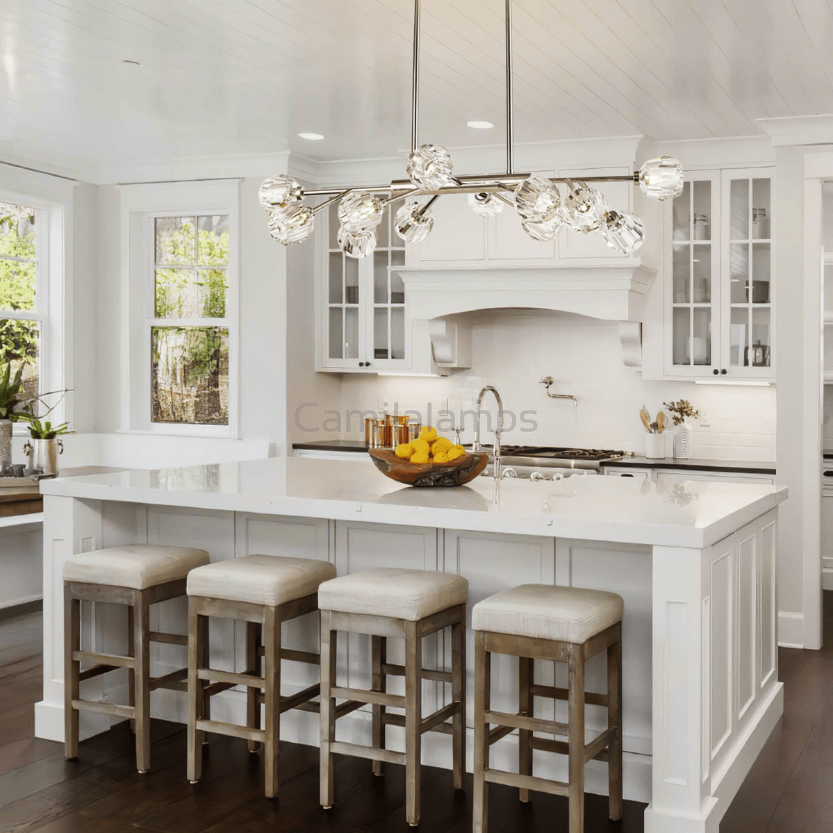 Mitchell Clear Glass Linear Chandelier - Camilalamps - CA - LI2024 - C5826