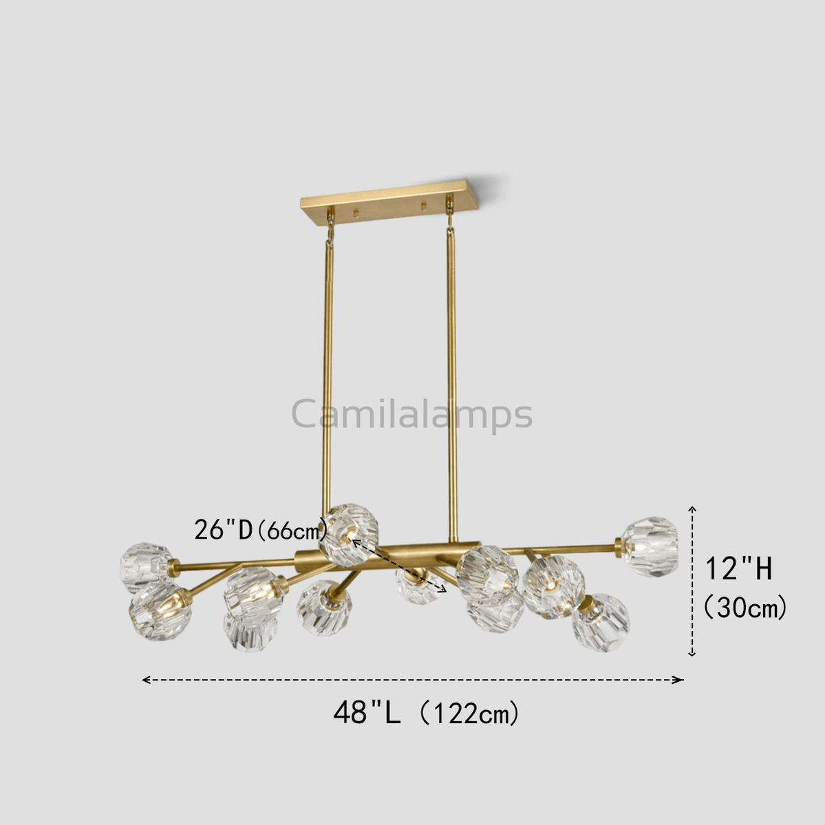 Mitchell Clear Glass Linear Chandelier - Camilalamps - Ca-1LI2024-1C5818