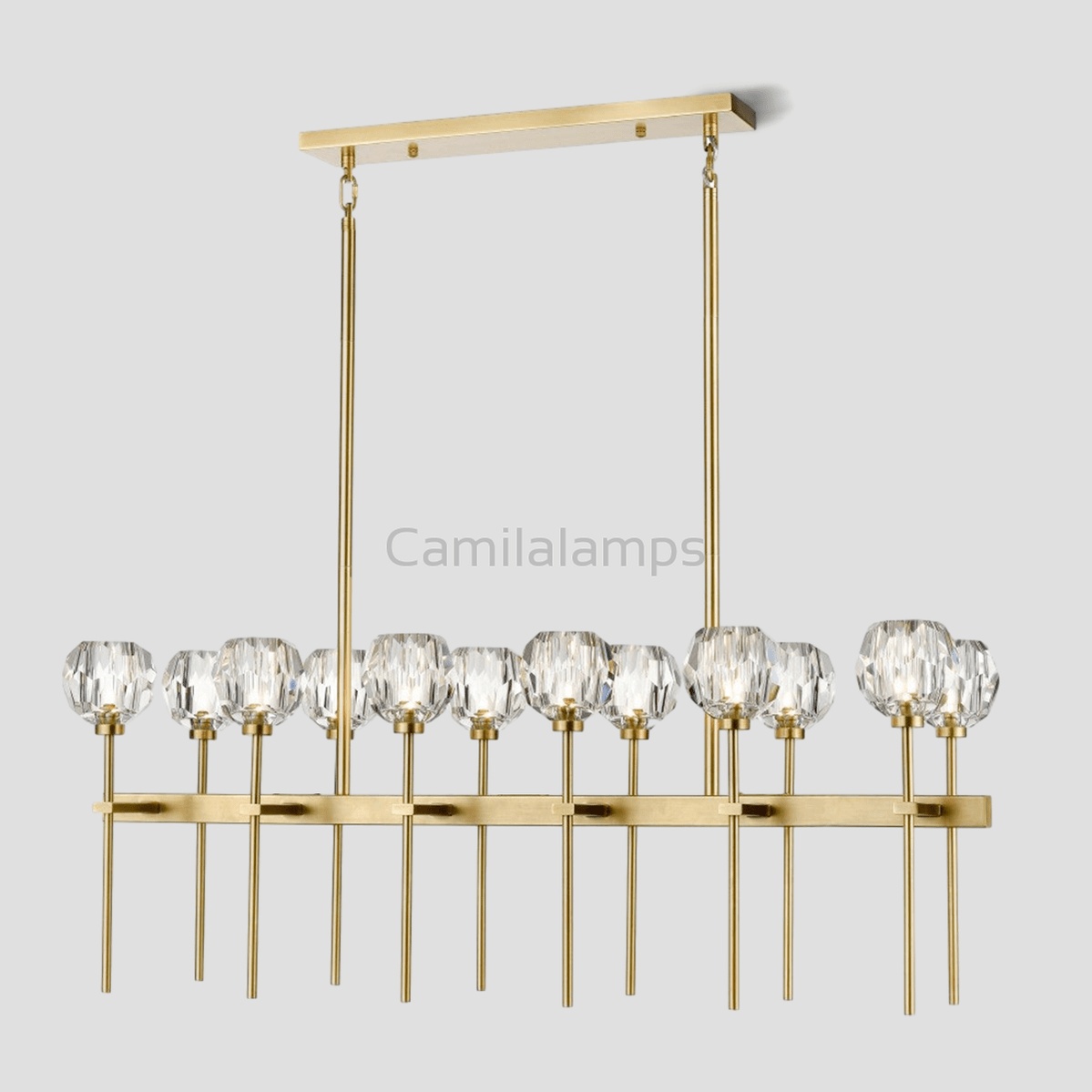 Mitchell Clear Glass Linear Chandelier - Camilalamps - Ca-1LI2024-1C5821