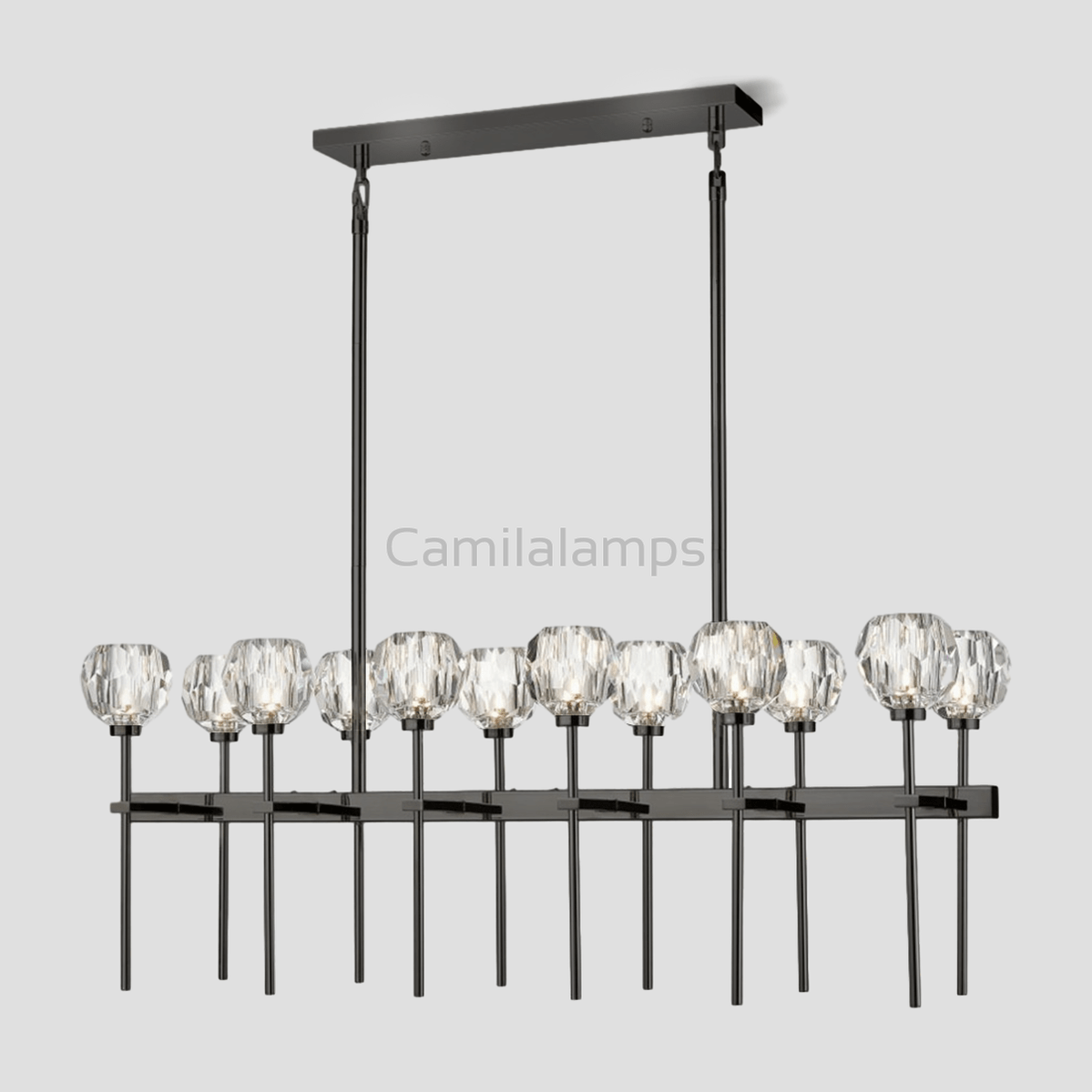 Mitchell Clear Glass Linear Chandelier - Camilalamps - CA - LI2024 - C5822