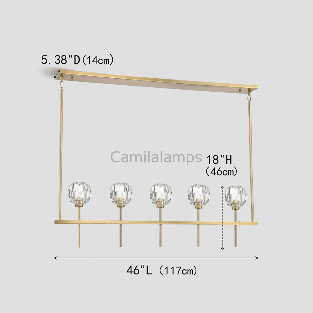 Mitchell Clear Glass Linear Chandelier - Camilalamps - CA - LI2024 - C5818