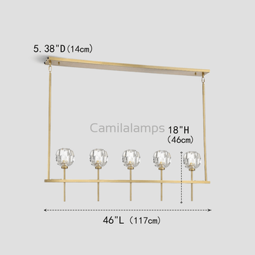 Mitchell Clear Glass Linear Chandelier - Camilalamps - CA - LI2024 - C5818