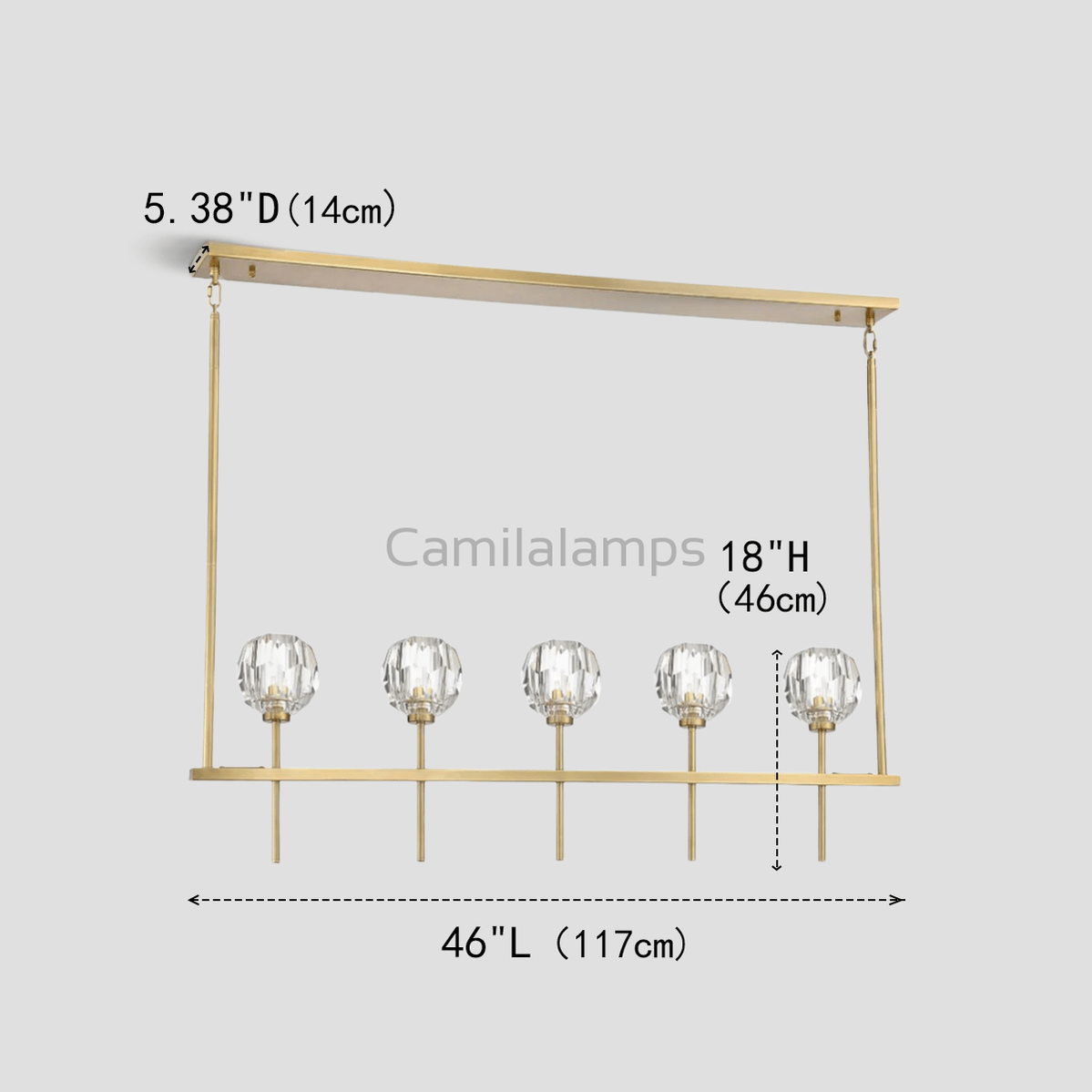 Mitchell Clear Glass Linear Chandelier - Camilalamps - Ca-1LI2024-1C5818