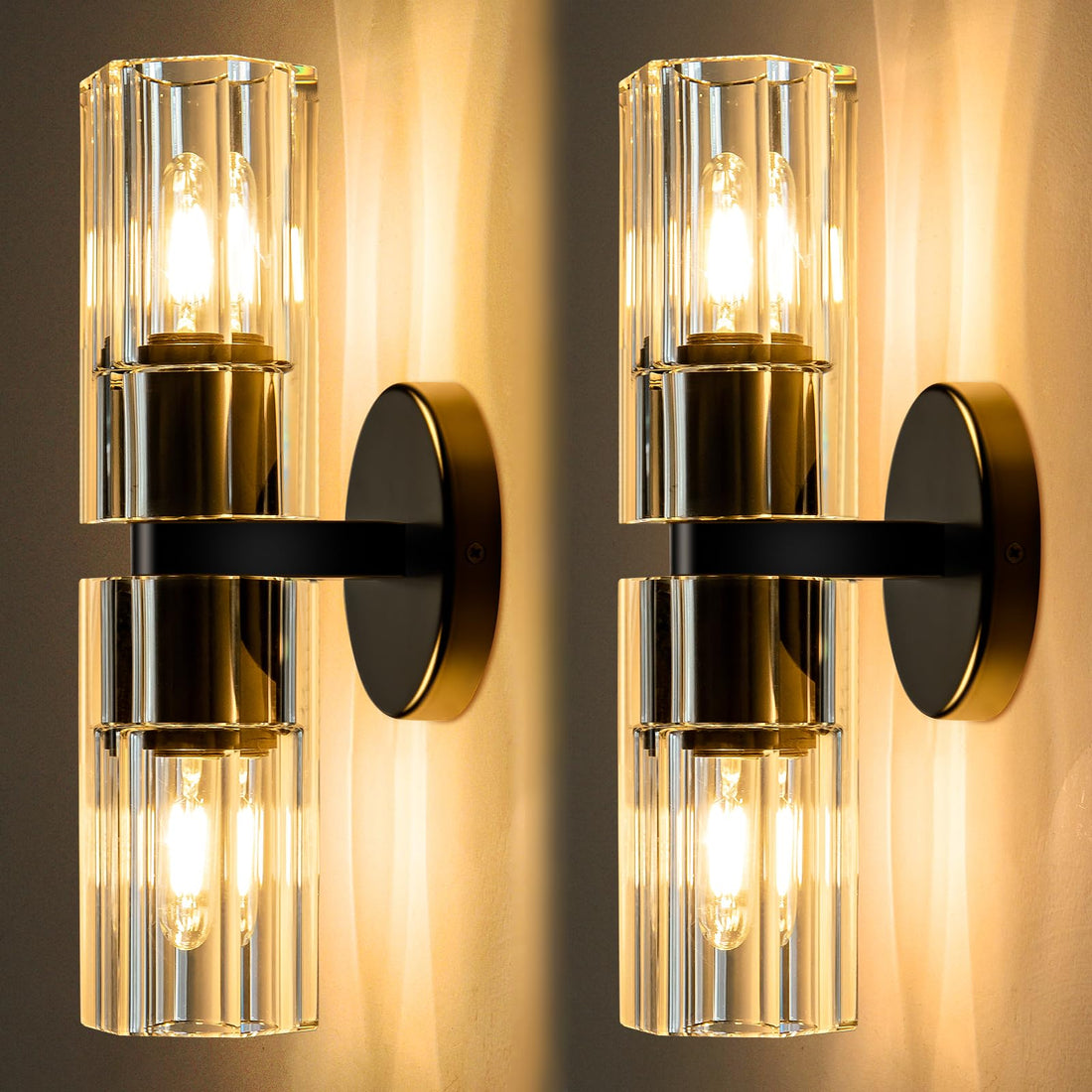 Modern 36" Gold Round Chandelier Light Fixture, K9 Crystal Chandeliers for Dining Room, Living Room, Dining Room Chandeliers Over Table, Chandelier for Bedroom, Foyer, Includes 36XG4 Bulbs - Camilalamps - B0CRGVVKP2