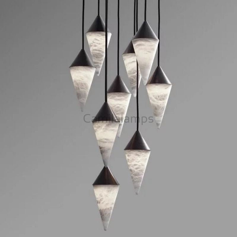Modern Alabaster Cone Cluster Chandelier - Camilalamps - Moder - 1316 - 3 Lig - 1
