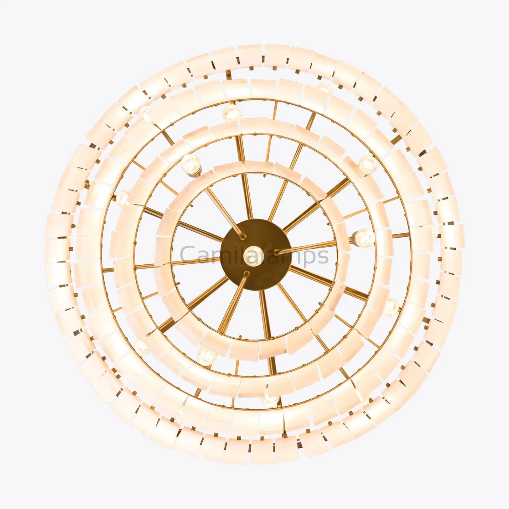 Modern Alabaster Tiered Chandelier - Camilalamps - Moder - 2086 - Copp - Dia 1 - 3