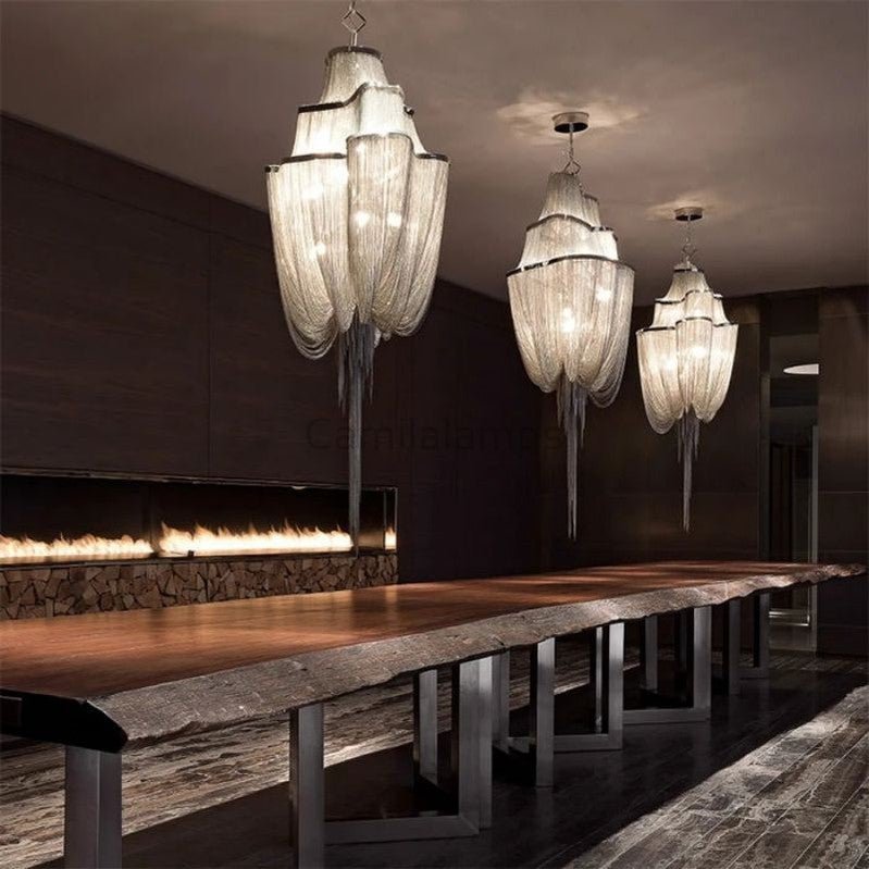Modern Aluminum Chain Tassel Chandelier - Camilalamps - OL-1aL1122-1C1943