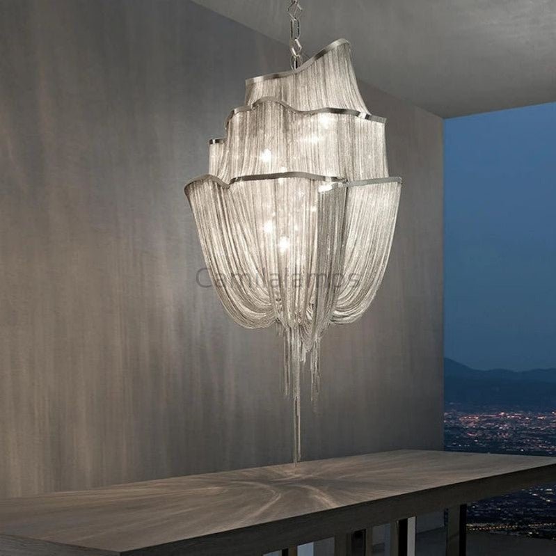 Modern Aluminum Chain Tassel Chandelier - Camilalamps - OL-1aL1122-1C1943