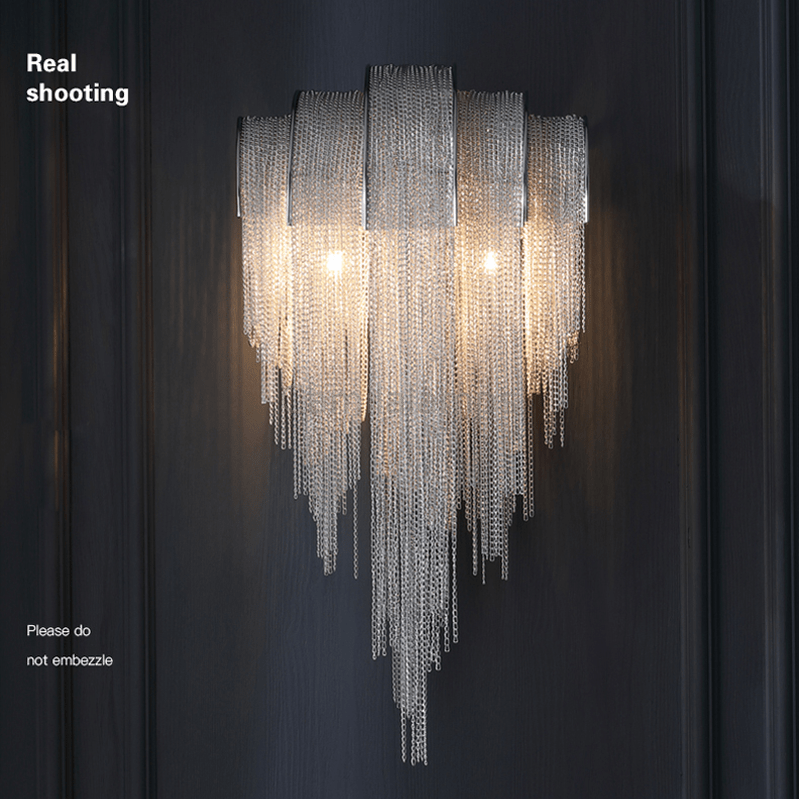 Modern Aluminum Chain Tassel Wall Sconce - Camilalamps - ILM0592