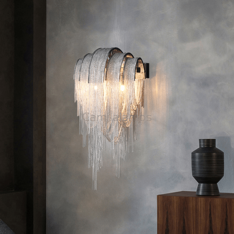 Modern Aluminum Chain Tassel Wall Sconce - Camilalamps - ILM0592