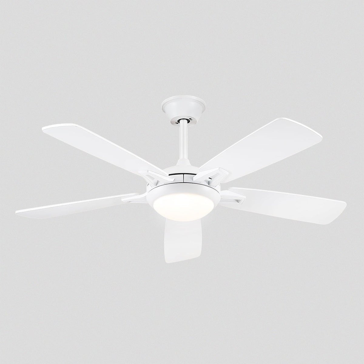 Modern Ceiling Fans with Lights 6 Speeds Reversible Dual Finish Wooden Blades 52" - Camilalamps - CA - CFWL - 016