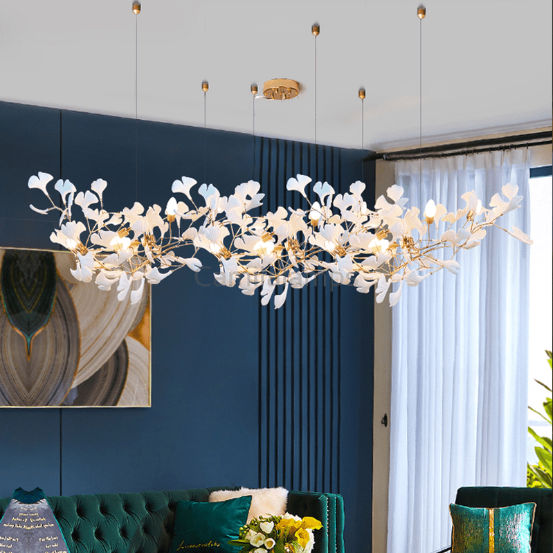 Modern Ceramic Ginkgo Chandelier - Camilalamps - ILC0689
