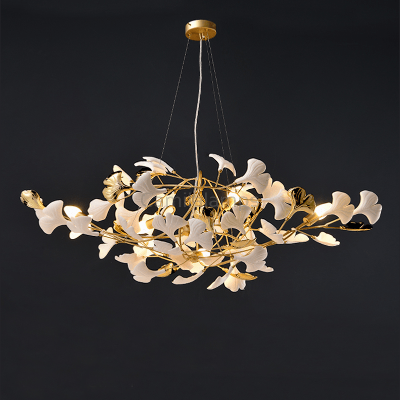 Modern Ceramic Ginkgo Chandelier - Camilalamps - ILC0688