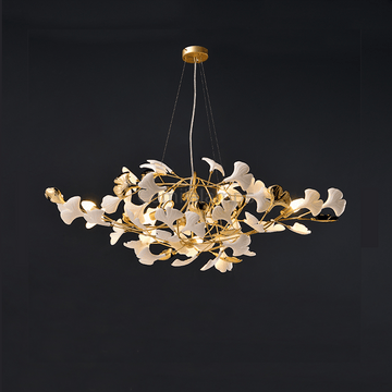 Modern Ceramic Ginkgo Chandelier - Camilalamps - ILC0687