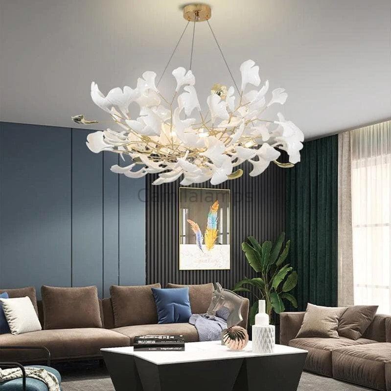 Modern Ceramic Petal Chandelier - Camilalamps - ILM0383