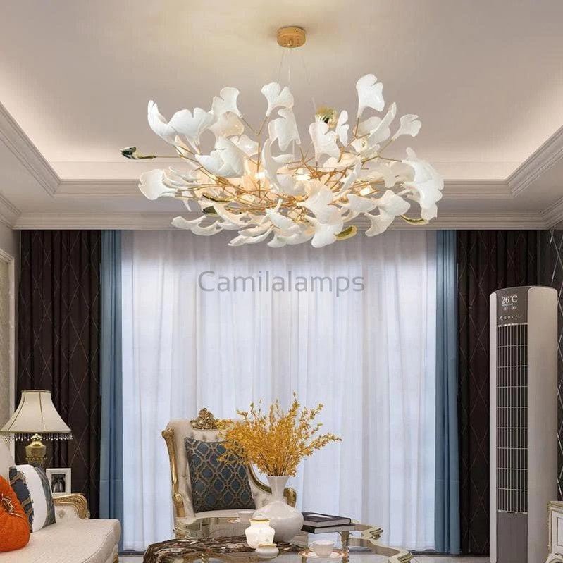 Modern Ceramic Petal Chandelier - Camilalamps - ILC0384