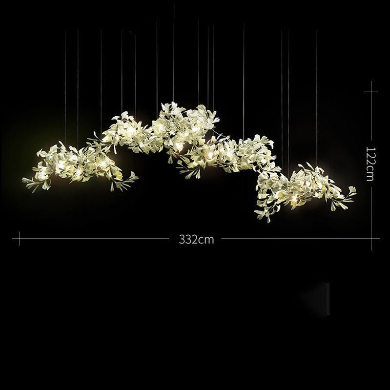 Modern Creative Ginkgo Linear Chandelier - Camilalamps - ILC1025