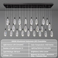 Modern Crystal Chandelier, 36“ Gold Round Raindrop Chandelier, 43 - Light Chandeliers for Living Room Dining Room Foyer Entryway Staircase High Ceilings, Luxury K9 Teardrop Light Fixture - Camilalamps - B0DXZGSZXD