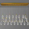 Modern Crystal Chandelier, 36“ Gold Round Raindrop Chandelier, 43 - Light Chandeliers for Living Room Dining Room Foyer Entryway Staircase High Ceilings, Luxury K9 Teardrop Light Fixture - Camilalamps - B0DXZ4YQBW