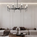 Modern Crystal Chandelier 6 Lights Brass, 42in Gold Round K9 Crystal Chandelier,Pendant Ceiling Light for Dining Living Room Bedroom Entryway, E12 Bulbs Included - Camilalamps - B0DNYPBD7W