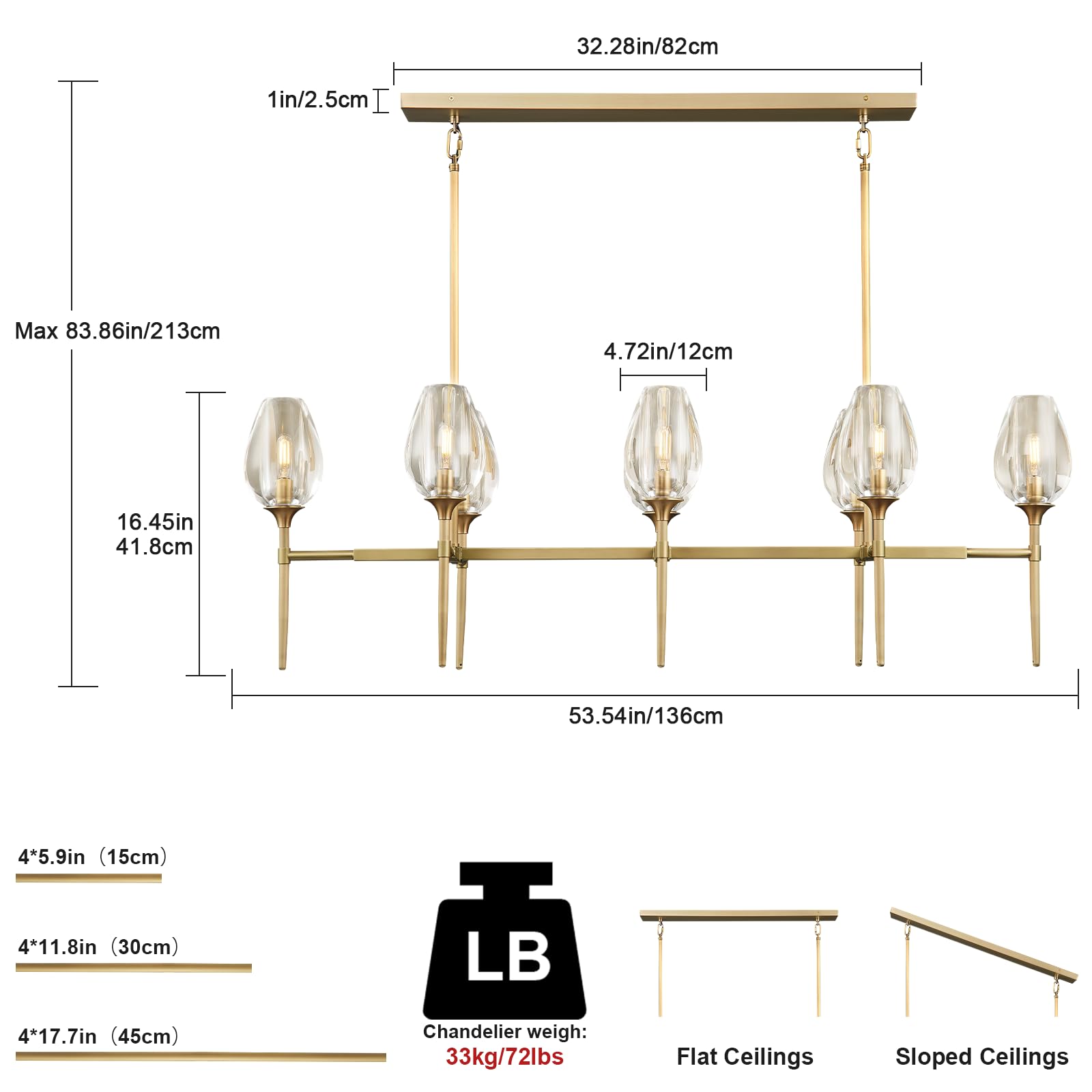 Modern Crystal Chandelier 6 Lights Brass, 42in Gold Round K9 Crystal Chandelier,Pendant Ceiling Light for Dining Living Room Bedroom Entryway, E12 Bulbs Included - Camilalamps - B0DNYPBD7W