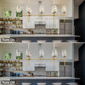 Modern Crystal Chandelier 6 Lights Brass, 42in Gold Round K9 Crystal Chandelier,Pendant Ceiling Light for Dining Living Room Bedroom Entryway, E12 Bulbs Included - Camilalamps - B0DNYPBD7W