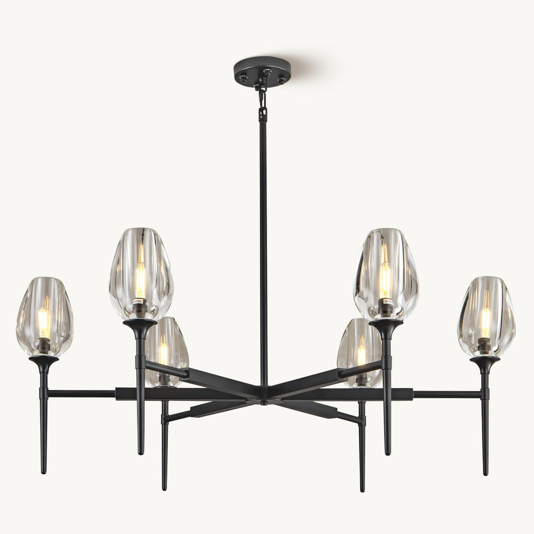 Modern Crystal Chandelier 6 Lights Brass, 42in Gold Round K9 Crystal Chandelier,Pendant Ceiling Light for Dining Living Room Bedroom Entryway, E12 Bulbs Included - Camilalamps - B0DNYPTXVL