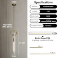 Modern Gold Pendant Light Fixture Set of 2 - 21.6 Inch Adjustable Hanging Chandelier with Glass Shade & Brass Finish, Large Farmhouse Island Lighting for Kitchen, Dining Room, Bathroom - Camilalamps - B0FL7CKD8Q