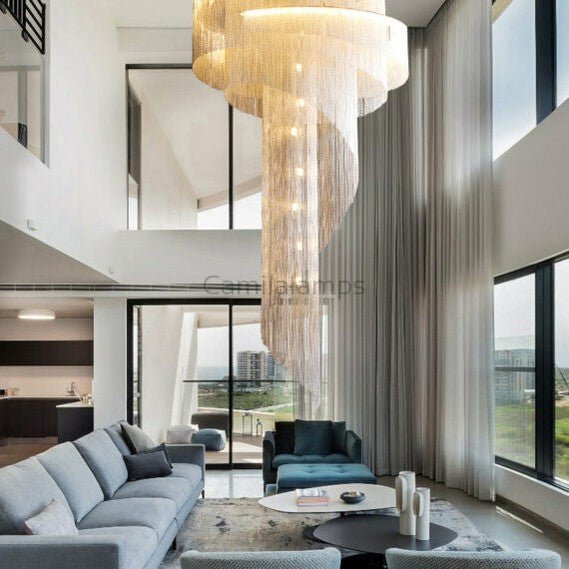 Modern Grand Chain Tassel Chandelier - Camilalamps - Tassel-10058