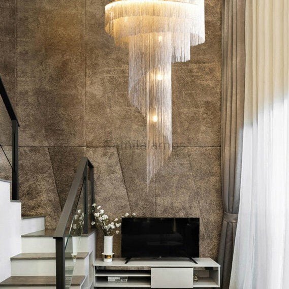 Modern Grand Chain Tassel Chandelier - Camilalamps - Tassel-10058
