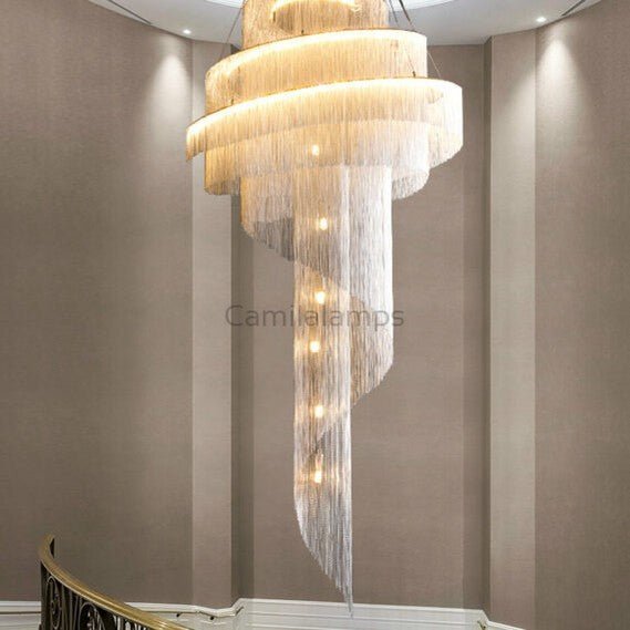 Modern Grand Chain Tassel Chandelier - Camilalamps - Tassel-10058