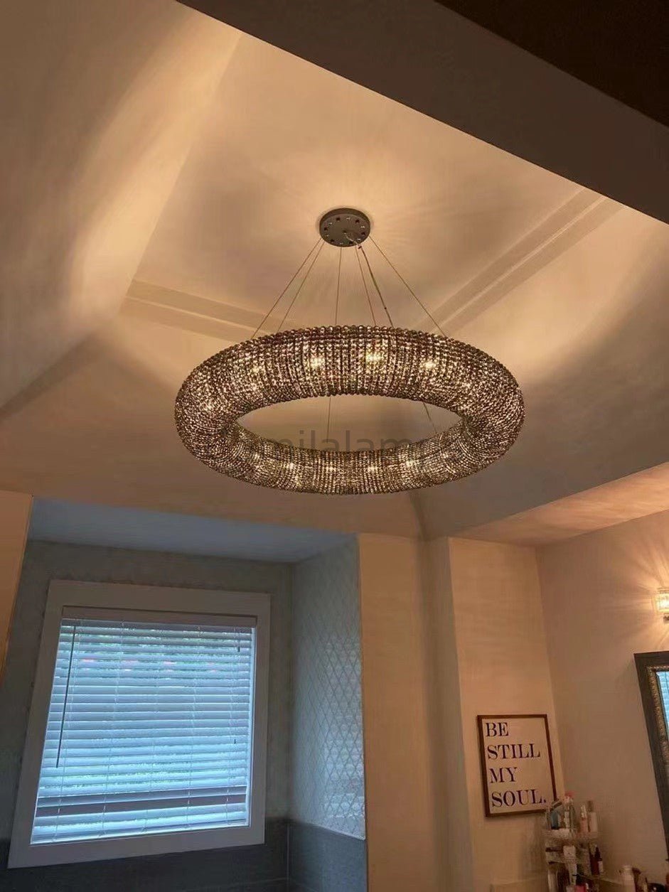 Modern Halo Round Chandelier - Camilalamps - CAM1593