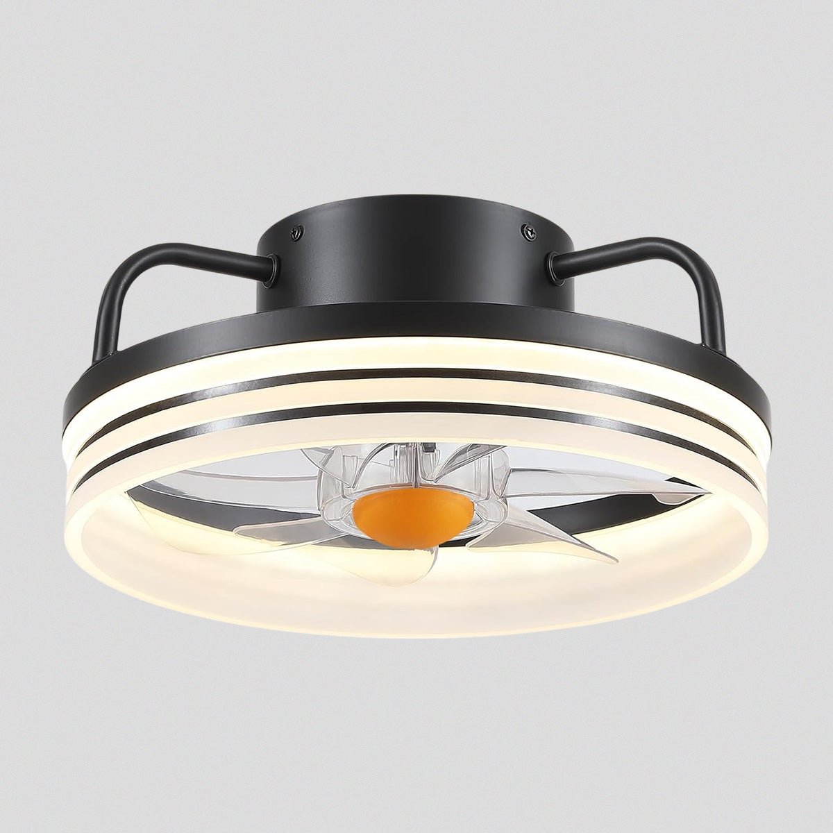 Modern LED Flush Mount Ceiling Fan Light 13" - Camilalamps - CA - LED - Flush - Fan - 1