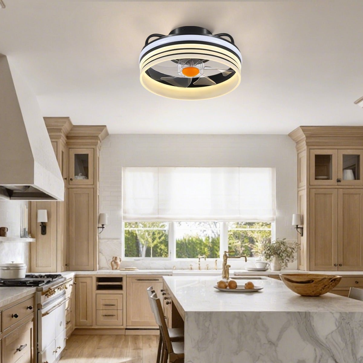 Modern LED Flush Mount Ceiling Fan Light 13" - Camilalamps - CA - LED - Flush - Fan - 2