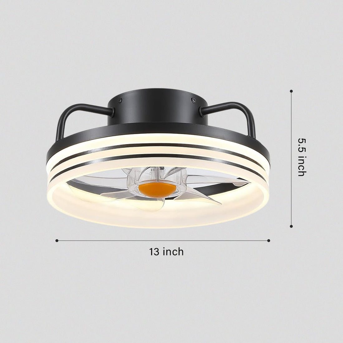 Modern LED Flush Mount Ceiling Fan Light 13" - Camilalamps - CA - LED - Flush - Fan - 1