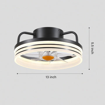 Modern LED Flush Mount Ceiling Fan Light 13" - Camilalamps - CA - LED - Flush - Fan - 1