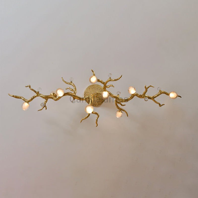 Modern Linear Glass Ball Branch Semi Flush Chandelier - Camilalamps - SID - 1007