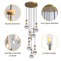 Modern Nickel Pendant Light, Raindrop Hanging Light Fixtures for Kitchen Island, Indoor Crystal Ceiling Light Fixtures with Clear Solid Crystal Raindrop for Living Room Hallway - Camilalamps - B0B1WPKLPX