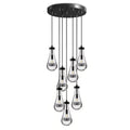 Modern Nickel Pendant Light, Raindrop Hanging Light Fixtures for Kitchen Island, Indoor Crystal Ceiling Light Fixtures with Clear Solid Crystal Raindrop for Living Room Hallway - Camilalamps - B0C6XCMH7Q