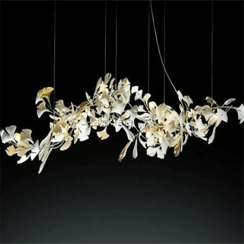 Modern Porcelain Ginkgo Branch Chandelier - Camilalamps - ILC0743