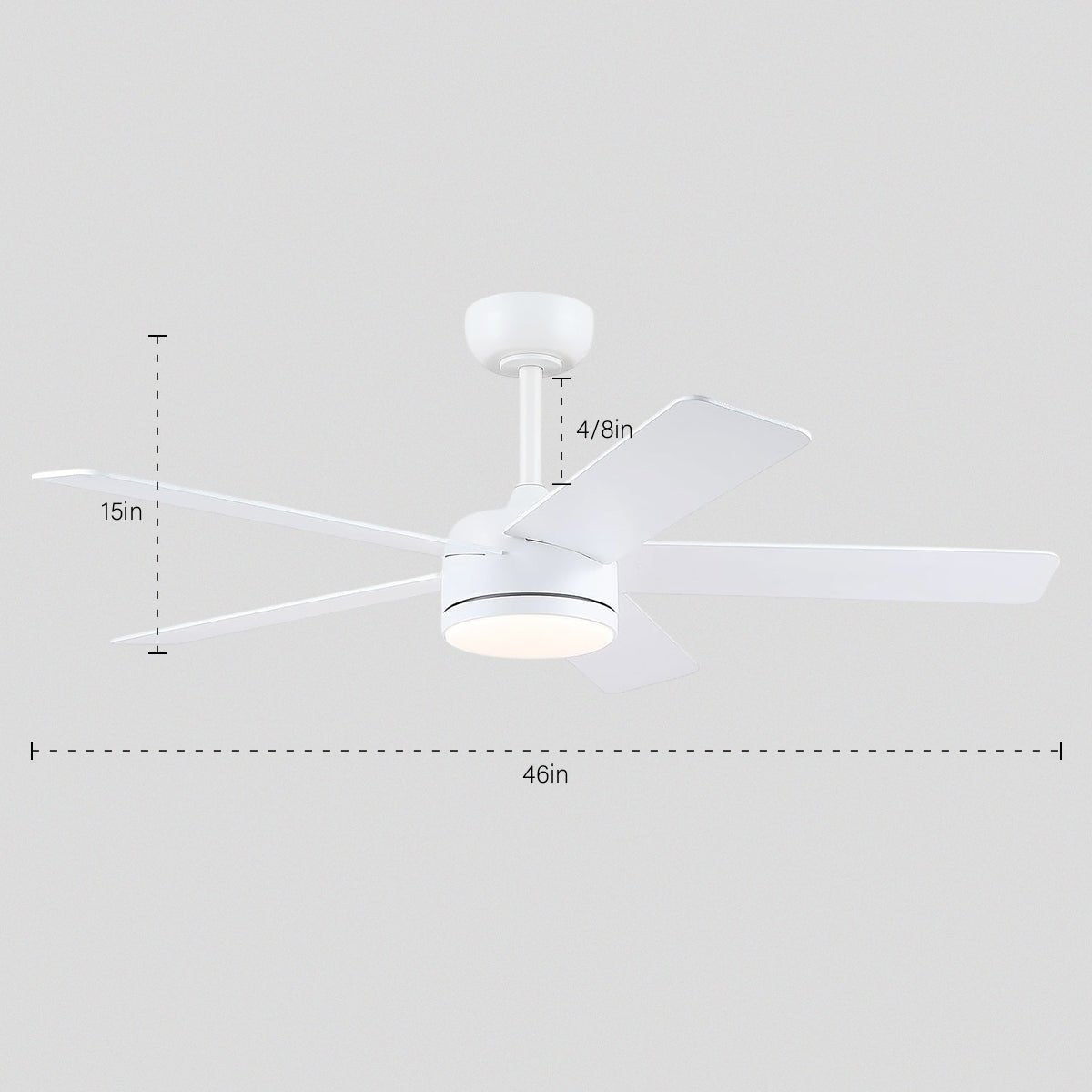 Modern Recessed Ceiling Fan Light - Camilalamps - CA - 8228 - 46CW - DD