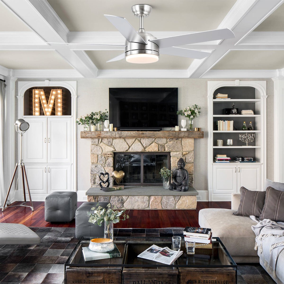 Modern Recessed Ceiling Fan Light - Camilalamps - CA - 8228 - 46CN - DD