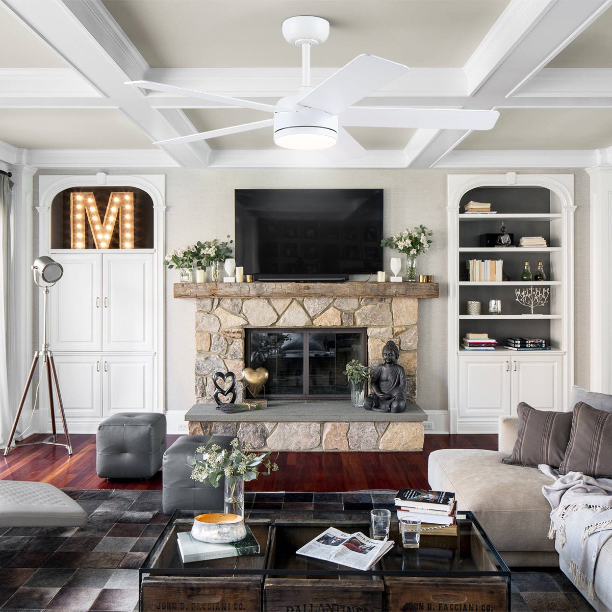 Modern Recessed Ceiling Fan Light - Camilalamps - CA - 8228 - 46CW - DD