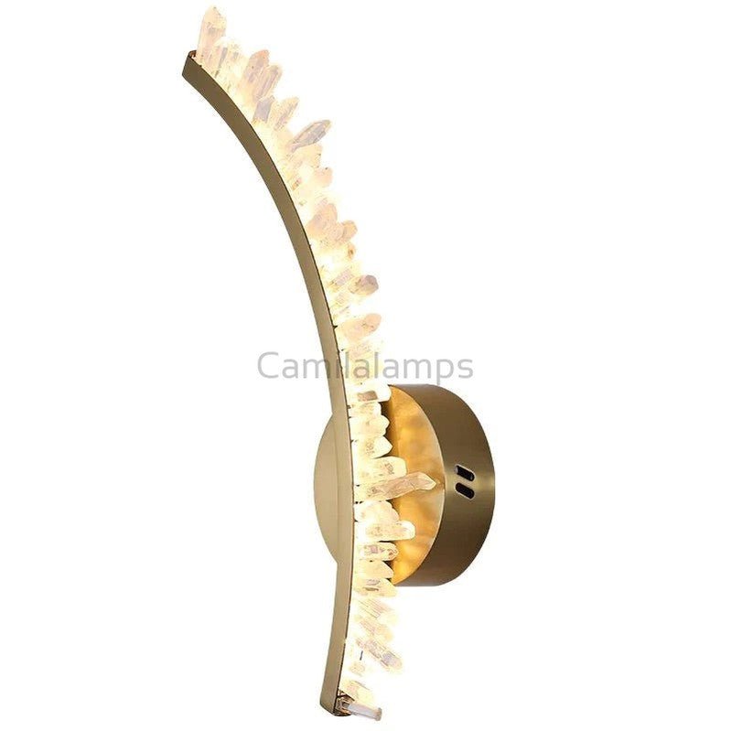 Modern Rock Crystal Bracket Wall Sconce, Bedside Sconce - Camilalamps - CA10545