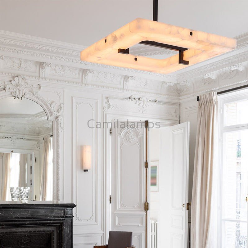 Modern Square Alabaster Chandelier - Camilalamps - Moder - 1311 - 1