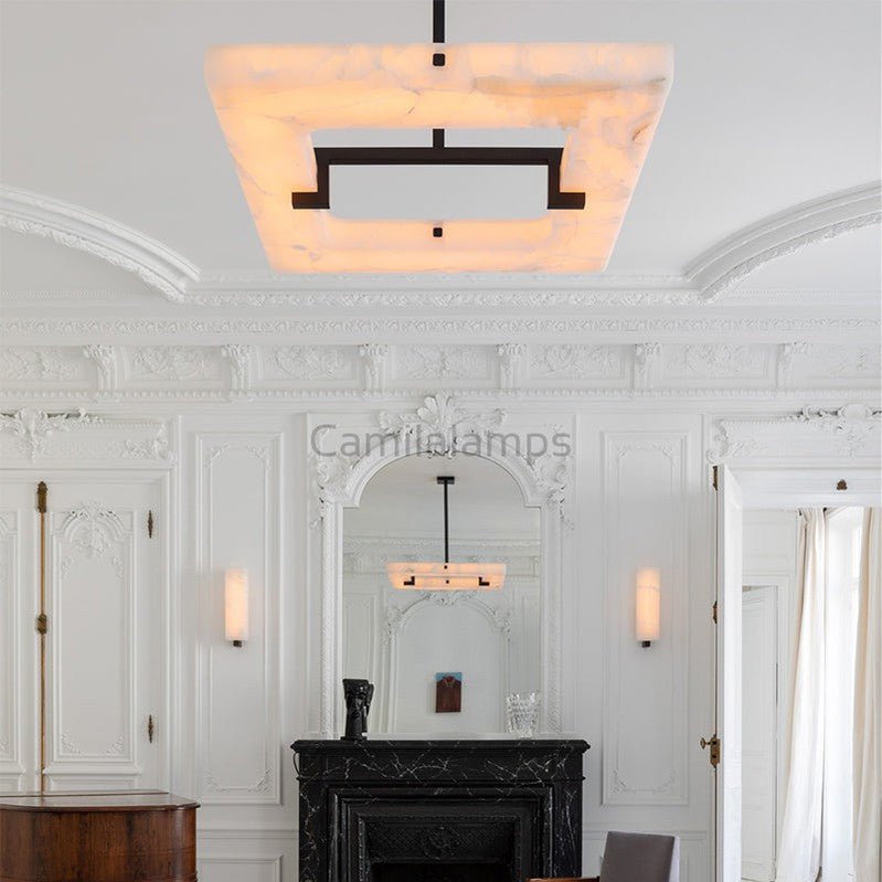 Modern Square Alabaster Chandelier - Camilalamps - Moder - 1311 - 1